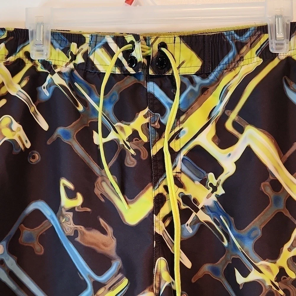 Nike Lined Mesh Swim Trunks Shorts Men's Sz Medium Great Graphic EUC VERY NICE!